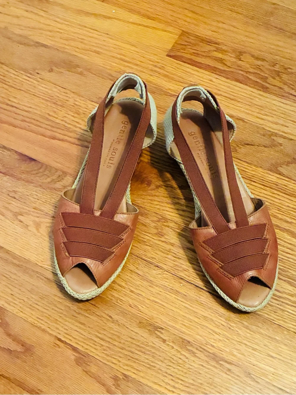 Kenneth Cole Espadrille Peep-Toe Wedges